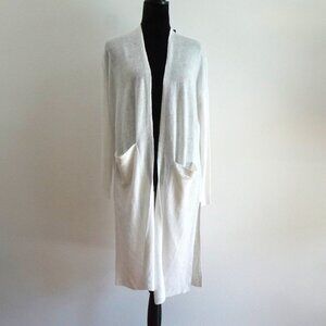Polo Ralph Lauren Duster Sweater Cardigan Women's Size S White Linen Luxury